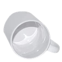 Taza blanca de ceramica
