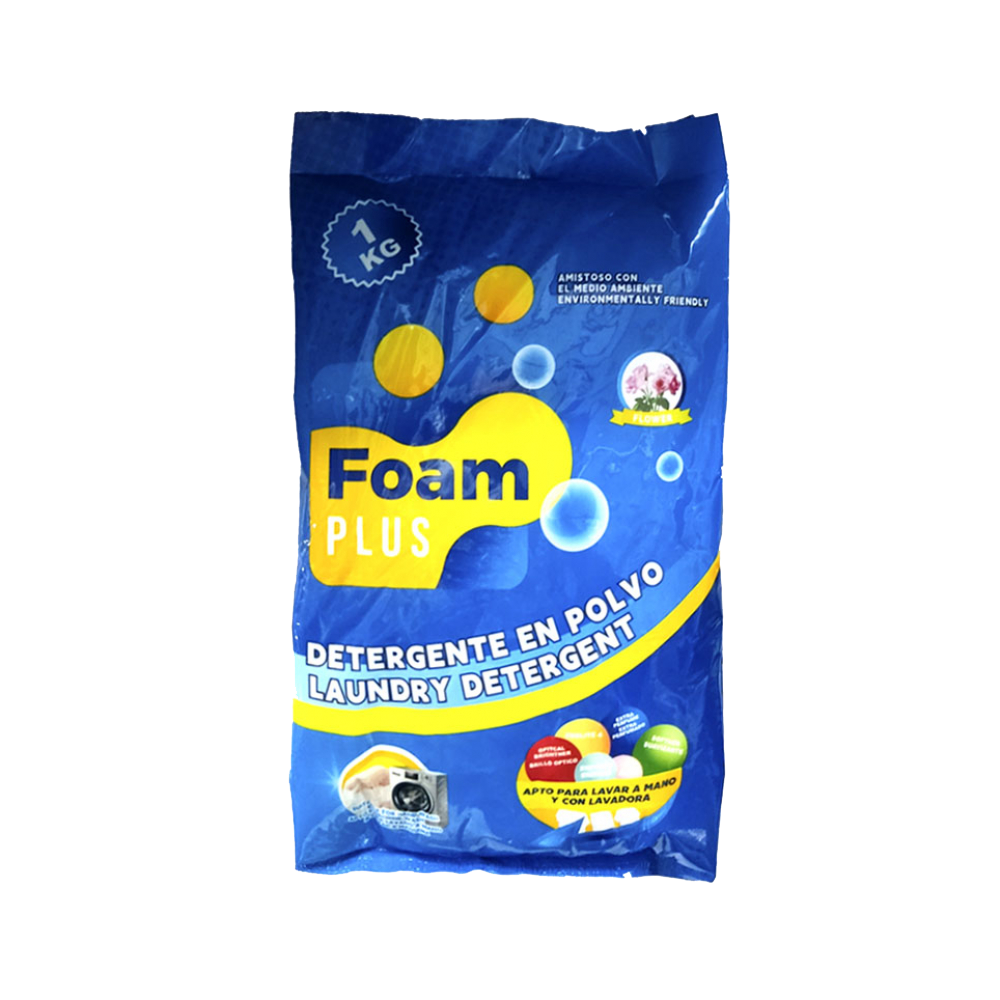 Detergente en Polvo Foam Plus de 1kg